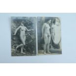 Two early 20th Century erotic photographic postcards