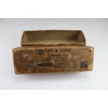 A vintage Day and Sons Animal Pharmaceuticals of Crew carton for "Days' Black Drink", 36.5 x 12 x