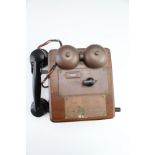 A vintage ATM Type T3904 "mine surface use only" wall mounting telephone, circa 1930s