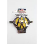 An AA car badge 6E46954 together with an Esso key ring