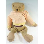 A late 19th / early 20th Century Teddy bear, 54 cm, (a/f)