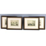 Four framed reproductions of early 19th Century field sports engravings, offset lithographs,