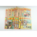 A quantity of Tiger and Scorcher comics together with ten Speed comics, 1970/1980s