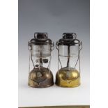 Two vintage paraffin Tilley lamps
