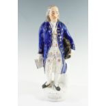 A mid 19th Century Staffordshire figurine of George Washington, actually depicting Benjamin