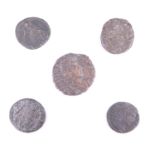 Roman Imperial coinage, including a Constans I follis, a Constantius II follis, etc
