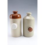 Two stoneware hot water bottles
