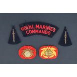 A small group of post-War Royal Marines Commando cloth insignia