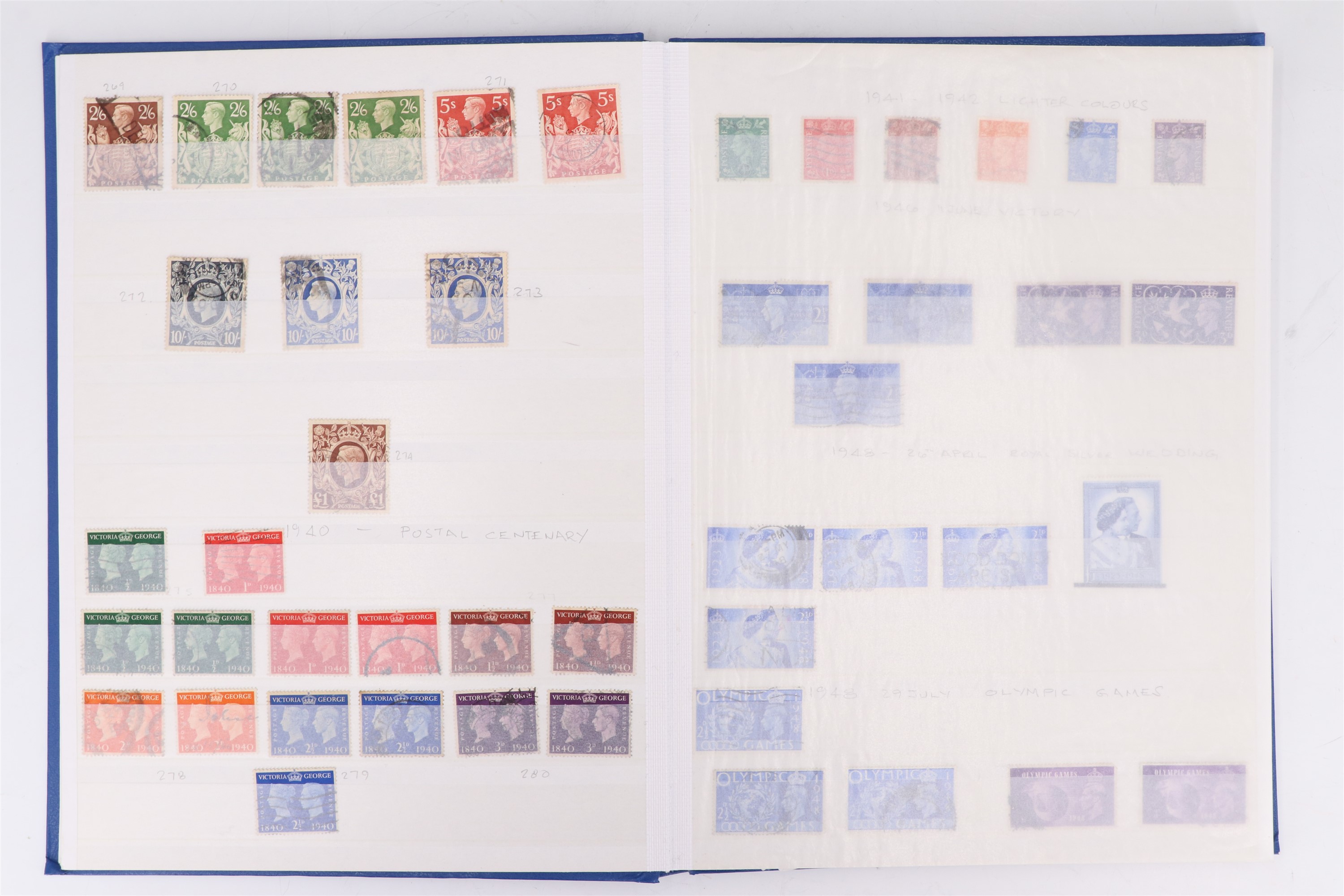 Two hingeless albums containing a collection of Victorian and later GB largely definitive stamps, - Image 7 of 33