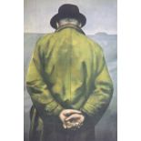 After Harold Riley (1934 - 2023) "LS Lowry", a study of Lowry walking at Swinton Moss, limited