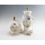Two Aynsley Cottage Garden table lamps, tallest 32 cm