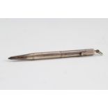A vintage sterling white metal 'Baker's Pointer' propelling pencil, having a pivoting fob suspender,