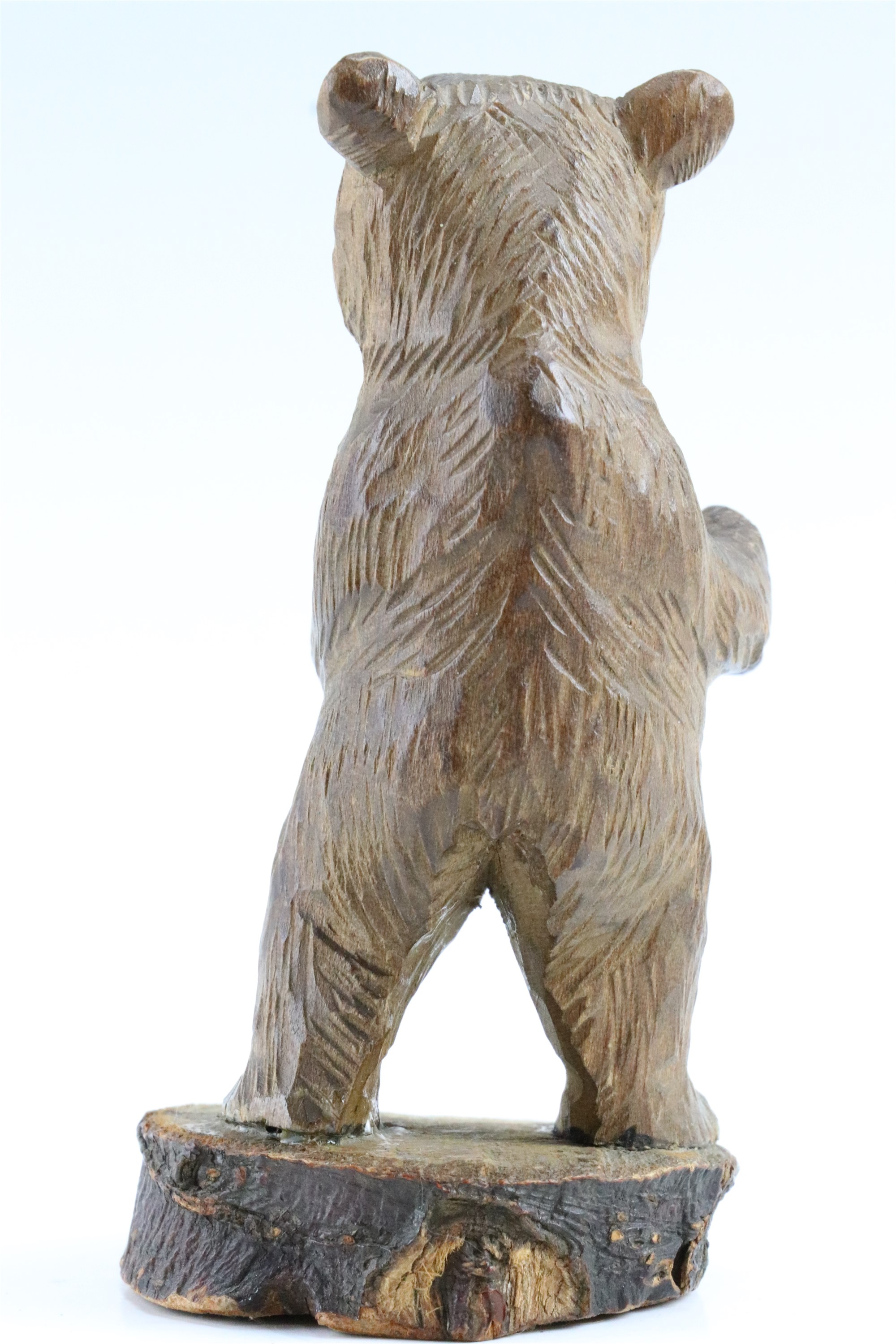 A mid 20th Century Swiss treen carved wooden bear, marked "Berne. SW, 1953" to base, 12 cm - Image 4 of 6