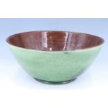 A large early 20th Century Schofield Wetheriggs pottery bowl, impressed marks to base, (hairline