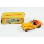 A boxed Dinky Toys diecast model MG Midget Sports Car, number 102