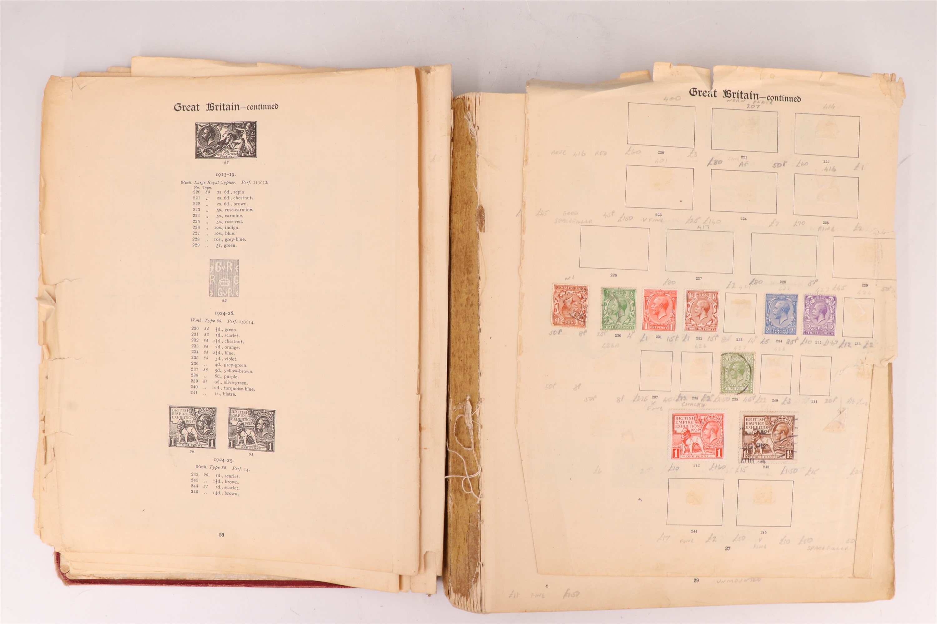 Two Stanley Gibbons albums of Victorian and later GB and world stamps, including perforate 1d - Image 18 of 19