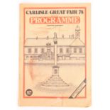 A Carlisle Great Fair 1978 official programme