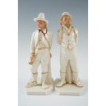 Two mid-to-late 19th Century Royal Worcester blanc-de-chine figurines The Irishman and The