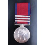 A Military General Service Medal with three clasps to Arthur McCrea Barber, 34th Foot