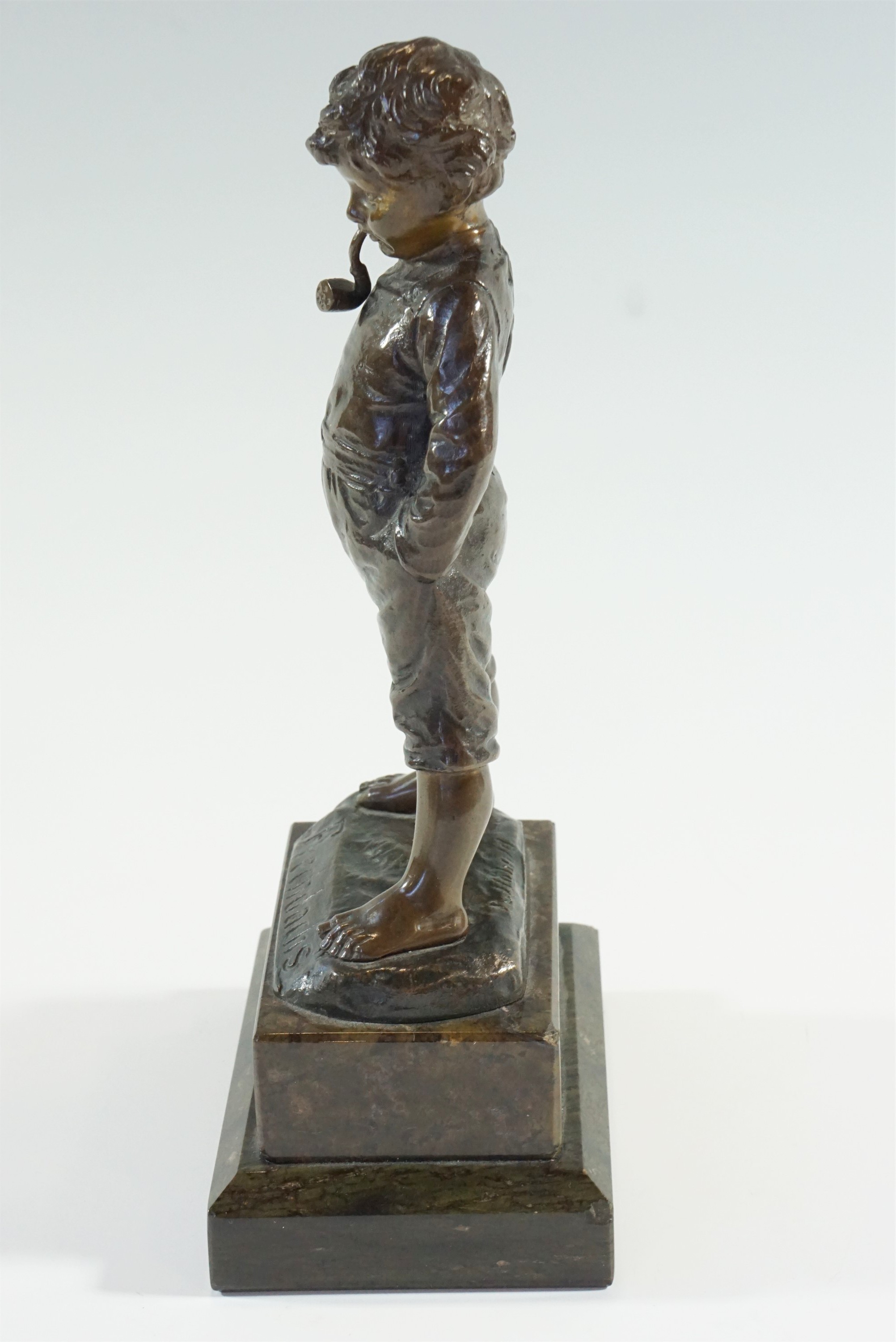 After R Hobold (German, 19th Century) "Frechdachs", [cheeky monkey], a cast bronze figure of a young - Image 4 of 5