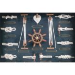 Two framed displays of sailors' knots, 41 cm x 31 cm