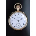 [ Military Medal ] A Great War "tribute" watch, being a Waltham gold plated open-faced pocket watch,