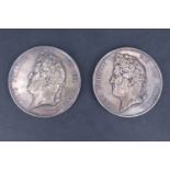 A pair of French Second Republic Lille Royal Society of Science and Agriculture prize medallions,
