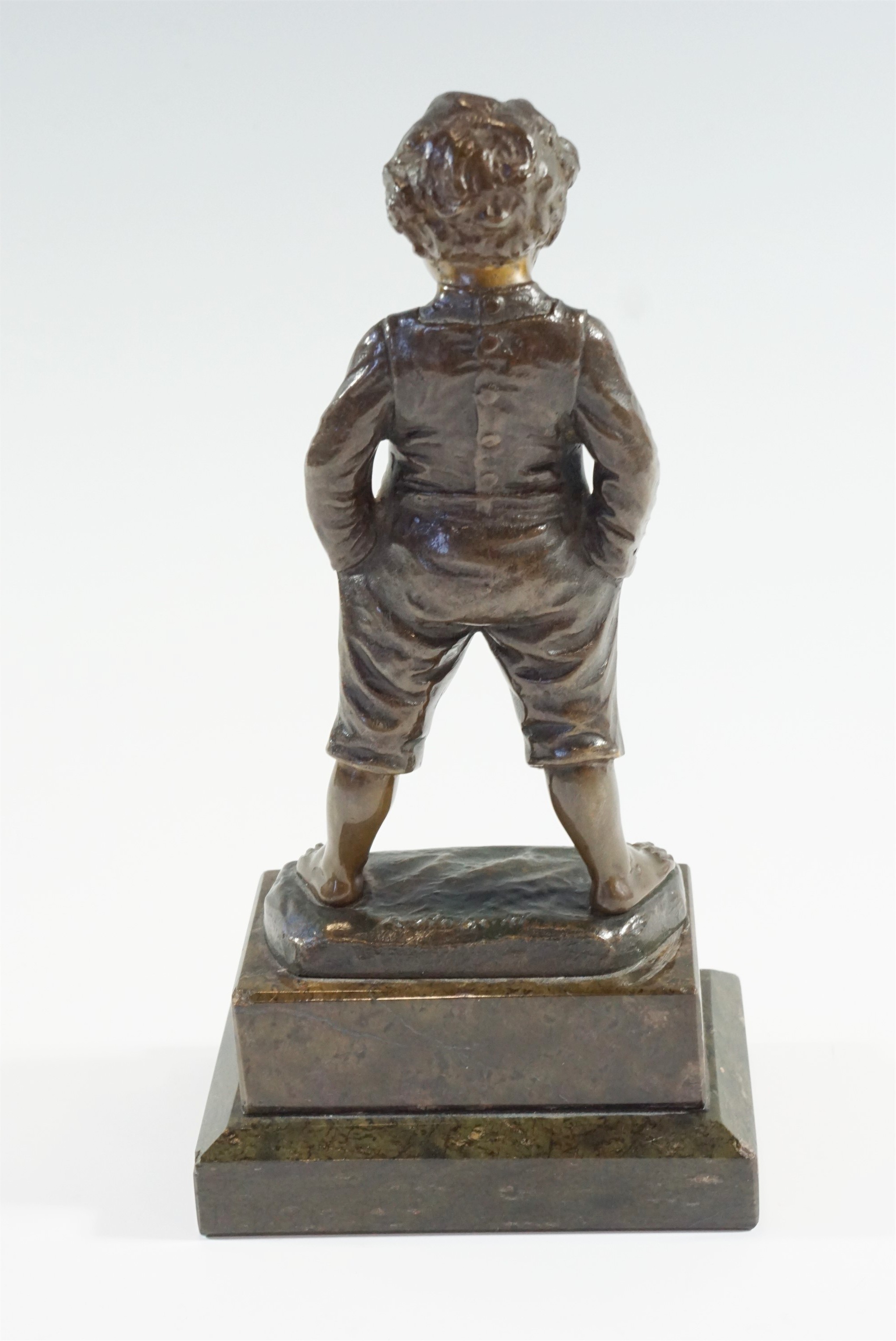 After R Hobold (German, 19th Century) "Frechdachs", [cheeky monkey], a cast bronze figure of a young - Image 3 of 5