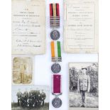 A Queen's South Africa medal with six clasps, together with a King's South Africa Medal and Army