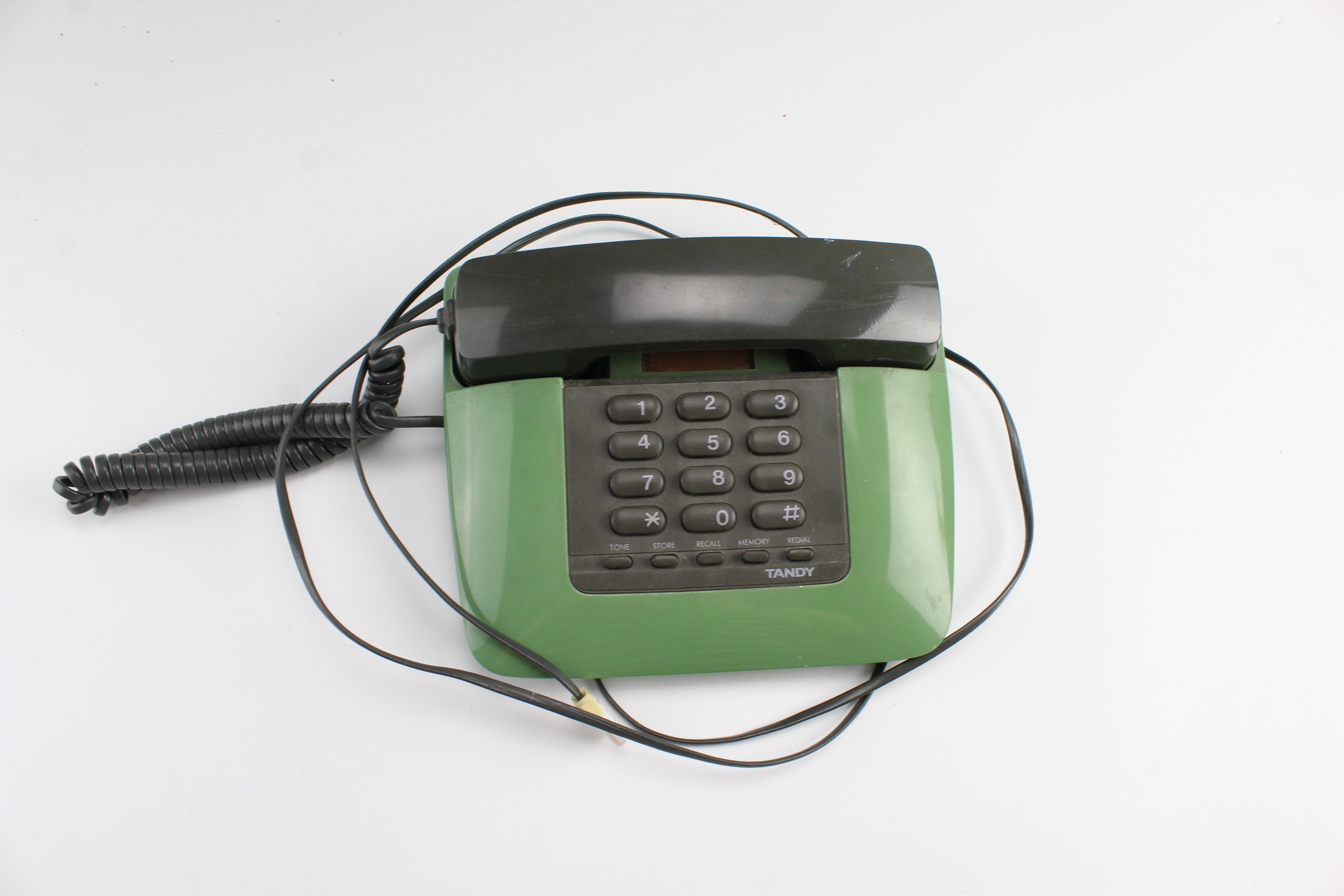 A 1980s Tandy telephone