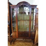 An early 20th Century astragal-glazed mahogany display cabinet, 105 cm x 188 cm high