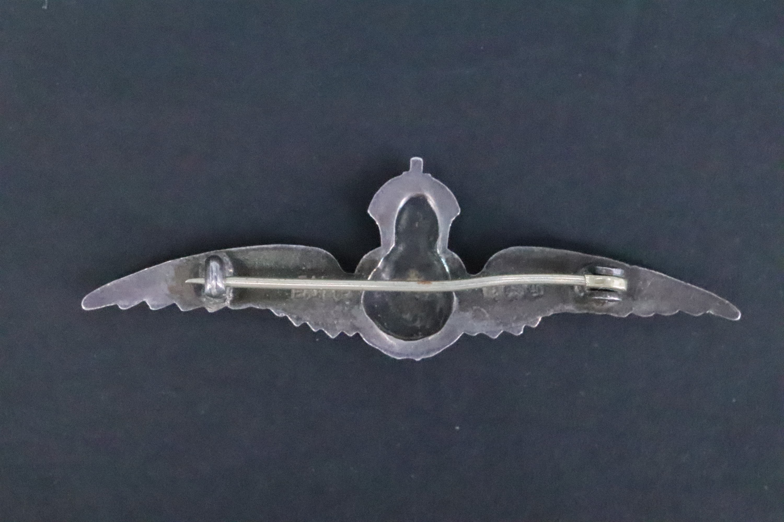 A Great War enamelled silver Royal Flying Corps sweetheart brooch, assayed Birmingham, 1915, 60 mm - Image 2 of 3