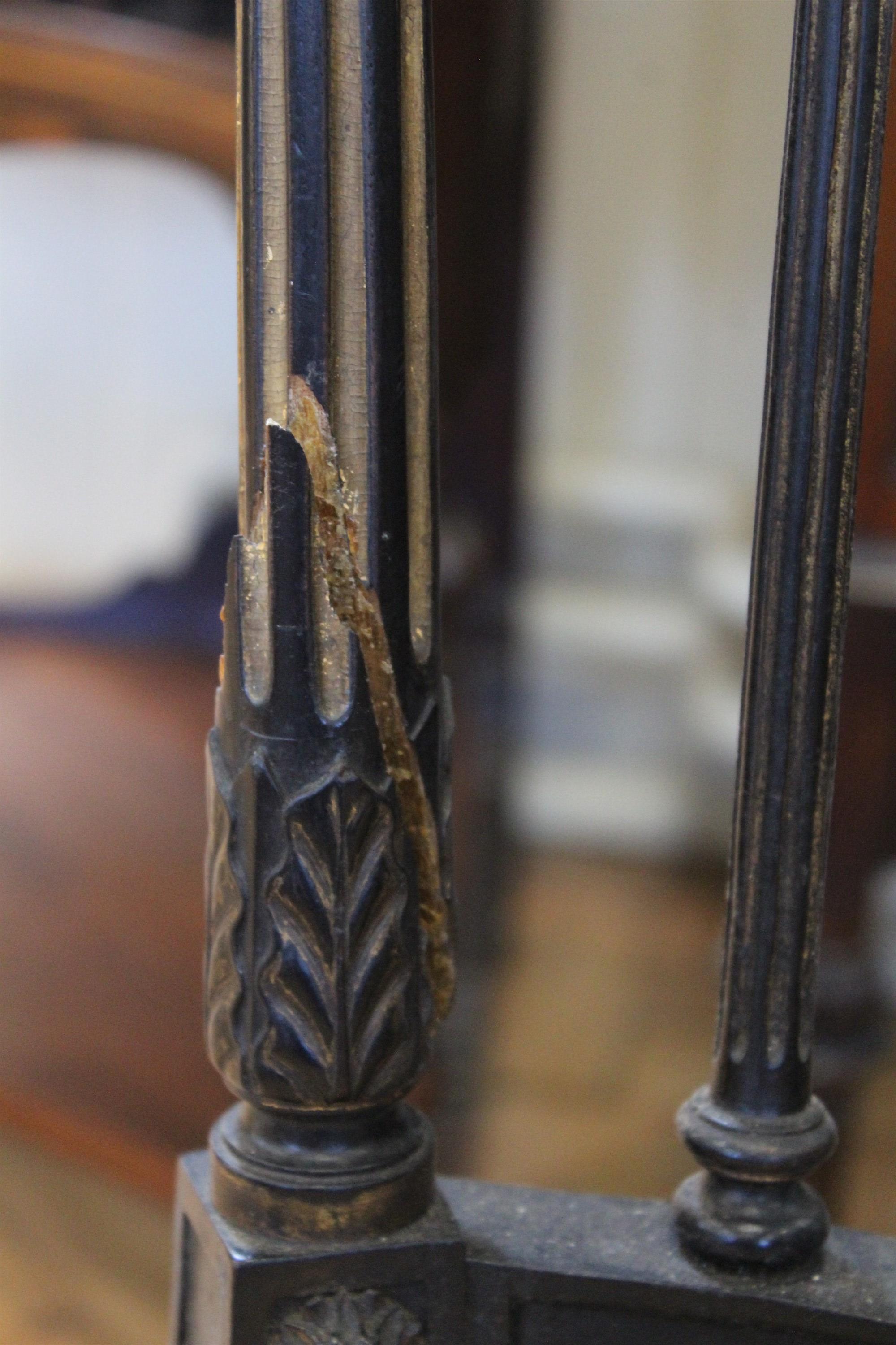 A pair of late 19th / early 20th Century Louis XVI style ebonised and and parcel gilt parlour - Image 5 of 7