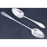 A George III bright cut Celtic Point pattern silver basting spoon, Edinburgh, Alexander Spence,