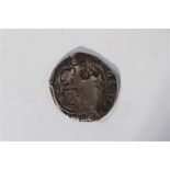 A 1657 hammered silver Spanish colonial eight reales coin