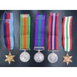 A General Service Medal with Palestine clasp and Second World War campaign medals to 817211 Pte