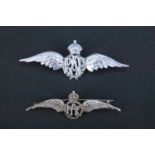 An RAF white metal sweetheart brooch, stamped Sterling Silver, circa 1920s-1940s, together with a