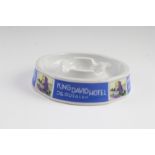 A 1939 dated porcelain ashtray from the King David Hotel, Jerusalem, by Bauscher, 15.5 cm [The