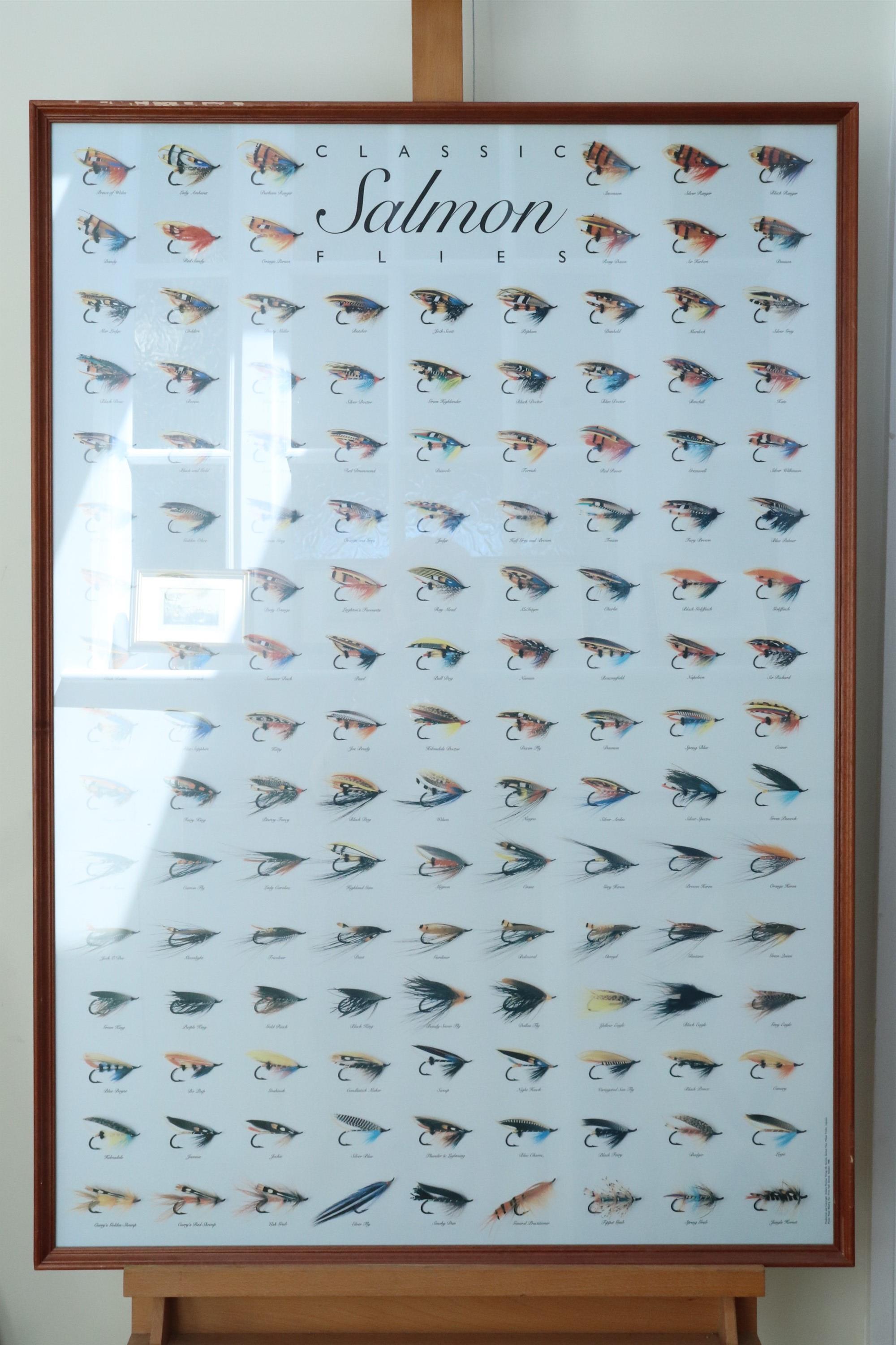 Two vintage Frödinflies fishing posters "Classic Salmon Flies" and "Modern Salmon Flies", - Image 2 of 3