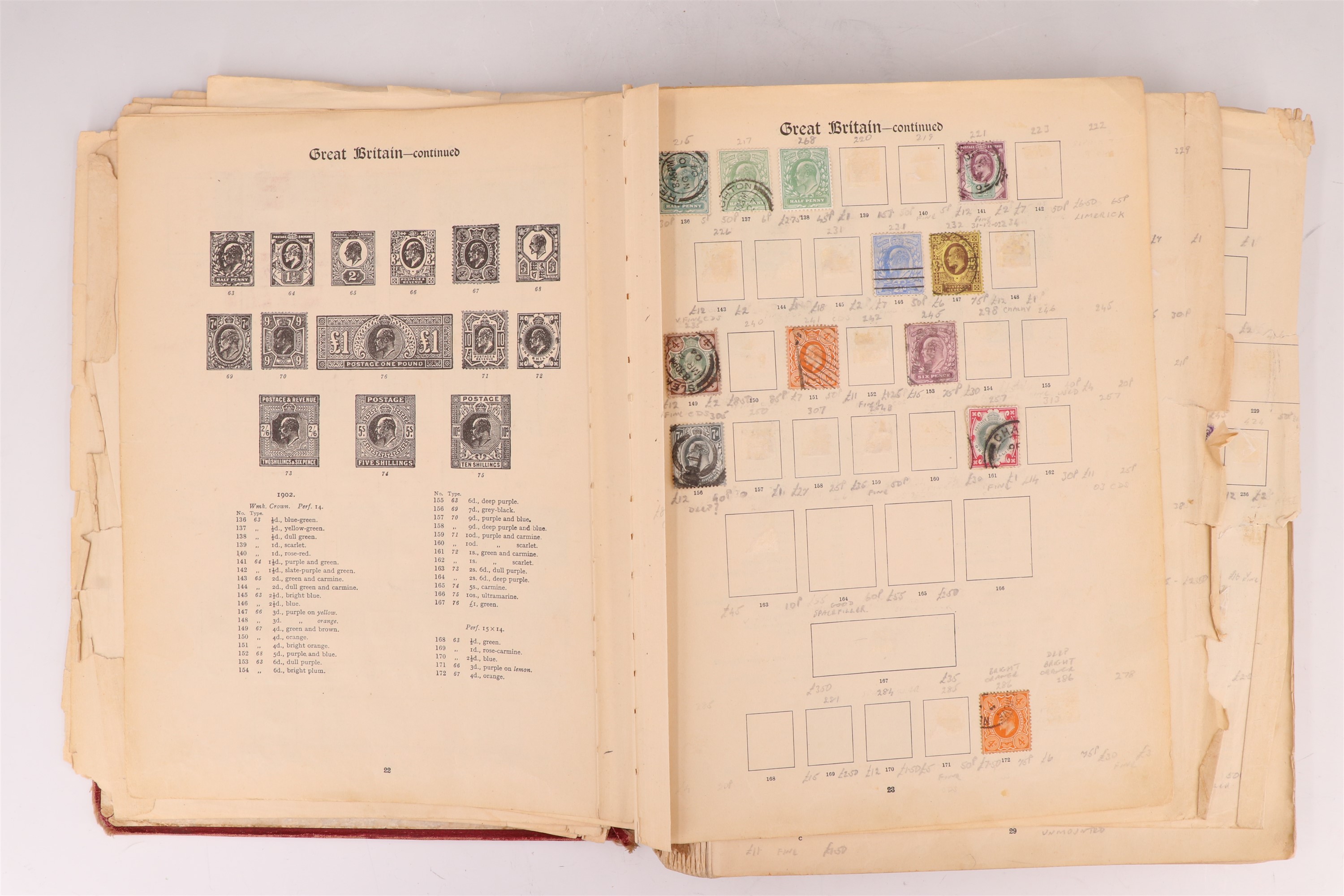 Two Stanley Gibbons albums of Victorian and later GB and world stamps, including perforate 1d - Image 16 of 19