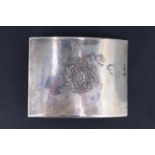 A 1937 King Edward VIII coronation electroplate dress belt buckle, 7.5 cm x 6 cm