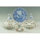 A small group of Aynsley ceramics together with The Spode Blue Room Collection "Woodman" plate and a