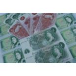 A consecutive run of 16 uncirculated Bank of England one pound banknotes, Somerset CT62 796783 -