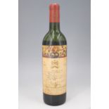 A bottle of Chateau Mouton Rothschild 1968 Pauillac red wine