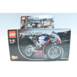 Two boxed Lego Technic sets, 'Getaway Racer' No. 42046 and a motorcycle No. 42036