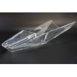 A contemporary Baccarat crystal Diva vase, bearing etched mark and signed, 43 cm long, (a/f)