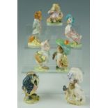 Seven Beswick Beatrix Potter figurines, including Tommy Brock, Mr Jeremy Fisher, etc