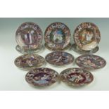 Eleven Royal Worcester "Legends of Ancient Greece" collectors' plates and certificates, 21 cm