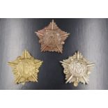 Three Guards Machine Gun Battalion cap badges