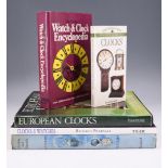 Five books relating to clocks and watches